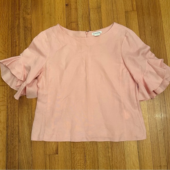 Club Monaco Hatleth Ruffle sleeve Top Size M (j6j - Picture 3 of 11